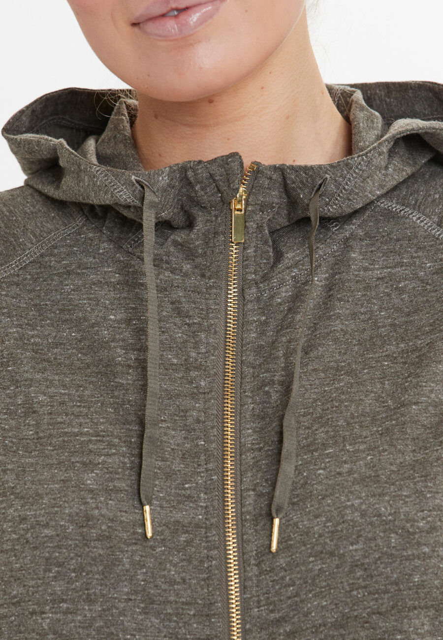 Athlecia Chestine Melange Hoodie Sweatshirt, Olive - Image 5