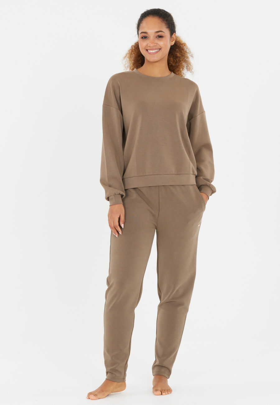 Athlecia Jillnana W Crew Neck Sweatshirt, Walnut - Image 2