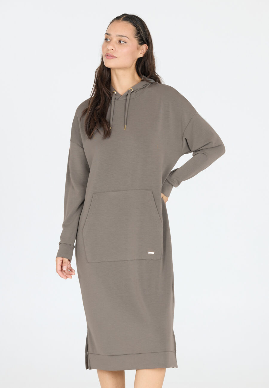 Athlecia Pasarna W Comfortable Sweat Dress, Gunmetal