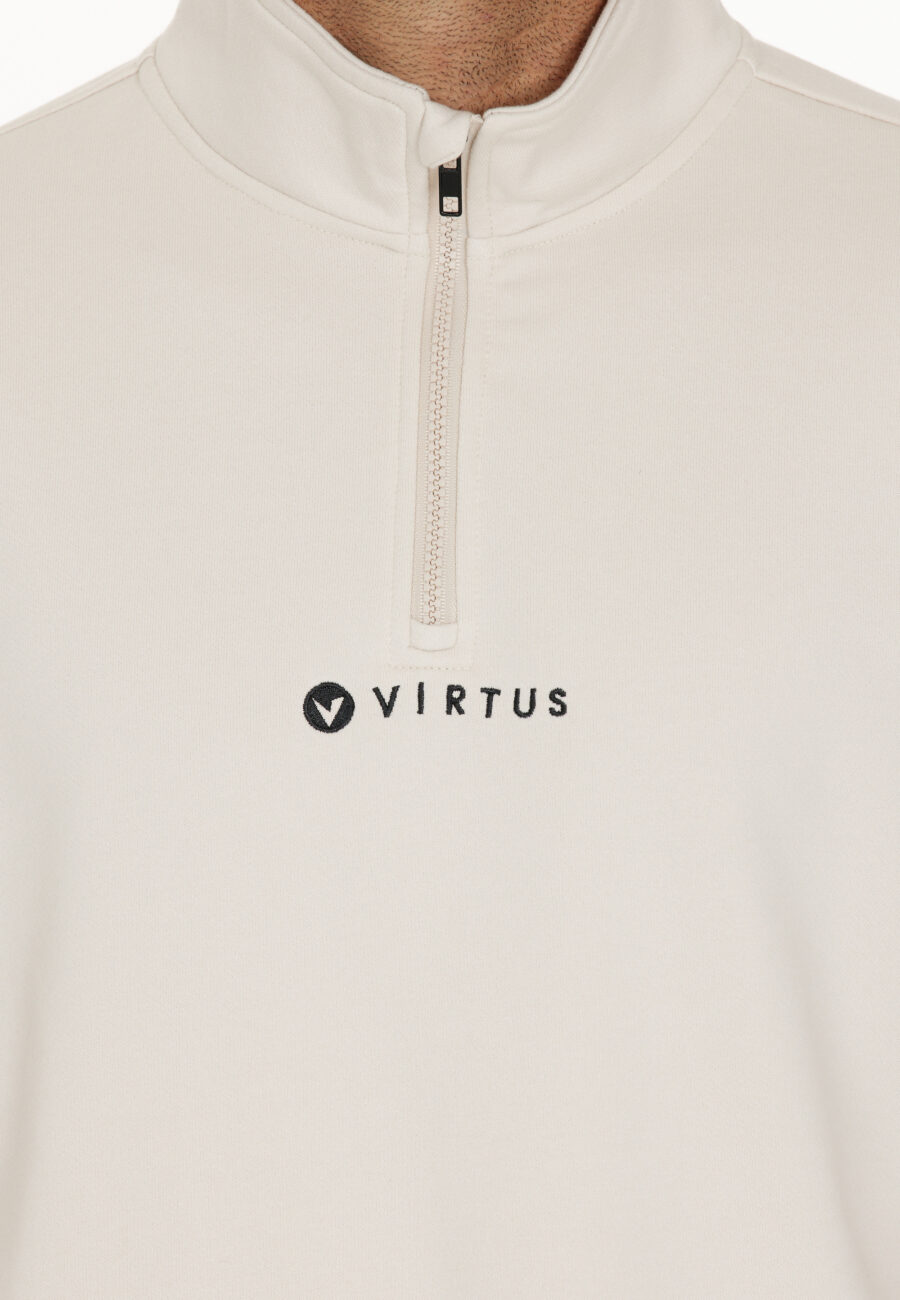 Virtus Hotown Stylish Half Zip Sweatshirt, Moonbeam - Image 5